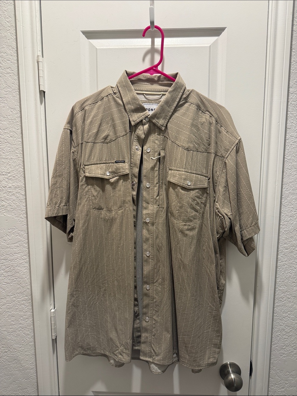 Poncho Pearl Snap Short Sleeve - The Colorado Springs - XL Regular